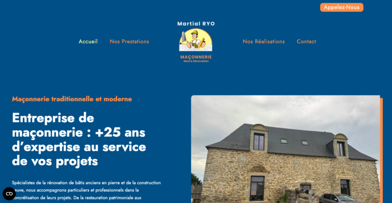 création site internet artisan bâtiment